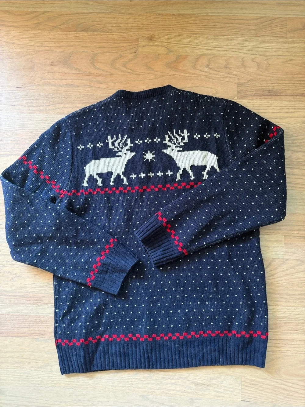 J.Crew Men’s 100% Lambswool Reindeer Fair Isle Christmas Sweater Men’s Medium